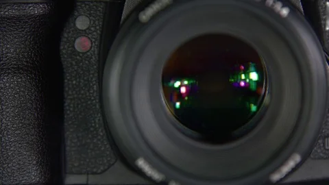 The shutter of the camera Stock Footage 77542149