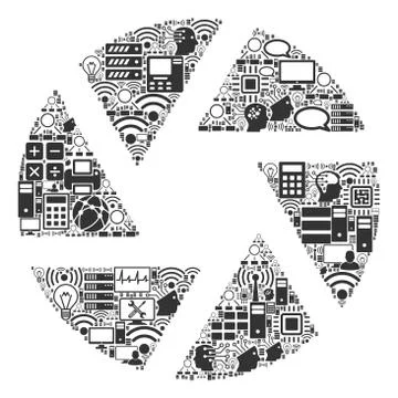 Shutter Collage Icon for BigData and Computing 스톡 일러스트