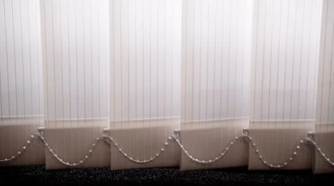 Shutter curtain against sun light on window Stock Footage 52462083