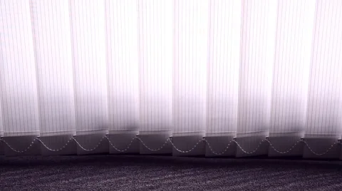 Shutter curtain against sun light on window Stock Footage 52462467