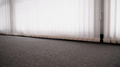 Shutter curtain against sun light on window Stock Footage 52463254