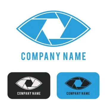 Shutter eye conceptual flat abstract icon Stock Illustration