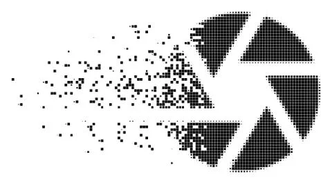 Shutter Fragmented Pixel Icon Illustrazione stock