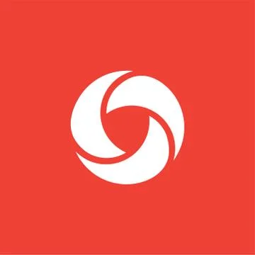 Shutter Icon On Red Background. Red Flat Style Vector Illustration Stock Illustration