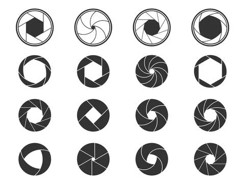 Shutter icons Stock Illustration