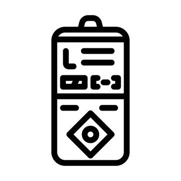 Shutter release remote control line icon vector illustration Illustration
