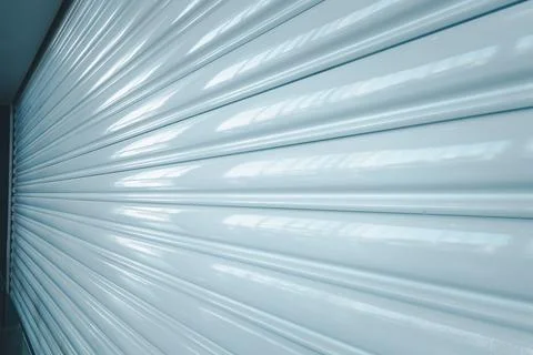 Shutter Roller Door Metal Texture of Shopping Mall or Factory Warehouse Works Stock Photos