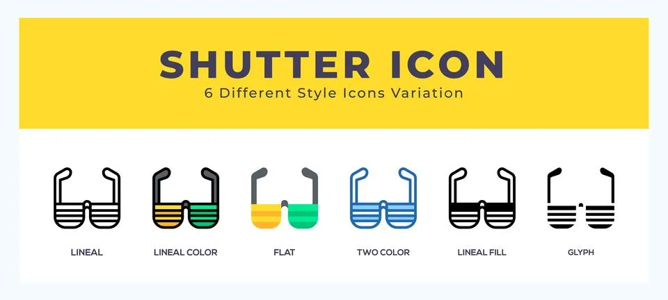 Shutter set of vector icon. For web. and mobile app Stockillustratie