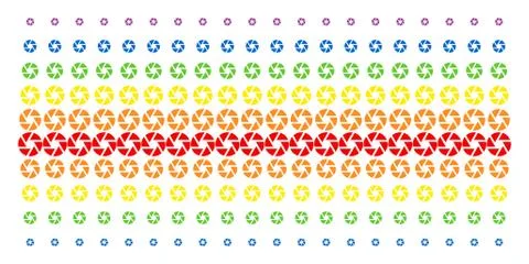 Shutter Shape Halftone Spectral Effect 스톡 일러스트