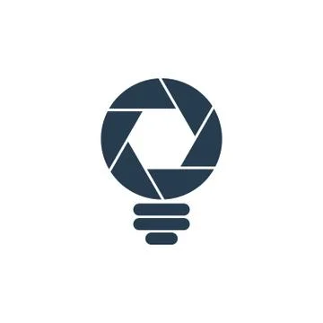 Shutter shaped bulb icon Stock Illustration