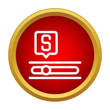 Shutter speed adjustment slider flat icon design Stock Illustration