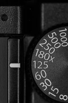Shutter speed dial on a camera Foto stock