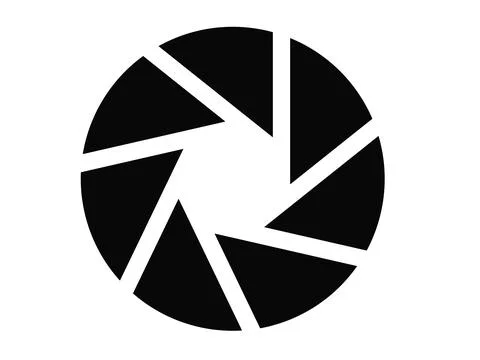 Shutter vector glyph flat icon.Camera Shutter Lens Diaphragm Petals Icon. c.. 스톡 일러스트