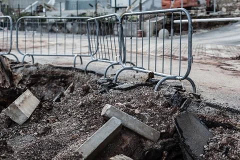 Shuttered road Stock Photos