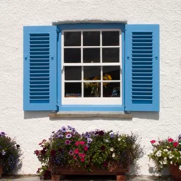 Shuttered wndow Stock Photos