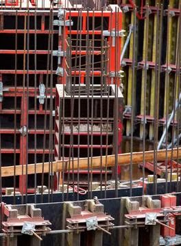 Shuttering for Concrete Construction Stock Photos