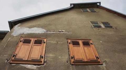Shutters in Alsace 스톡 사진