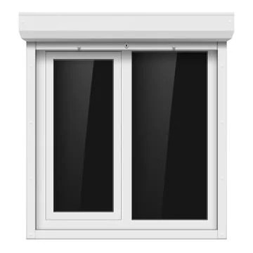 Shutters and plastic window Stock-Illustration
