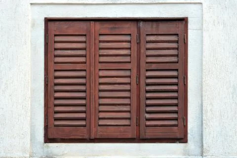 Shutters on the window. Stock Photos