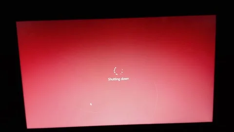 Shutting down a computer. Stock Footage 317276451