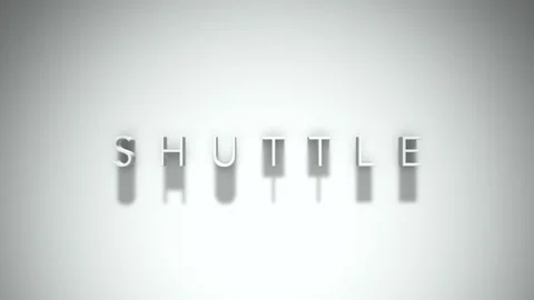 Shuttle 3D title animation with shadows on a white background Stock Footage 296002133