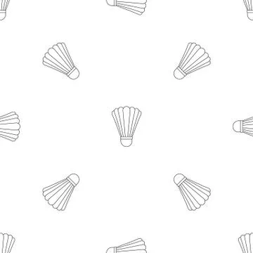 Shuttle birdie equipment pattern seamless Stock Illustration