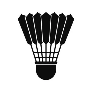 Shuttle birdie icon, simple style Stock Illustration