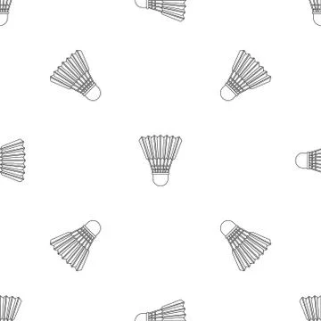 Shuttle birdie pattern seamless Stock Illustration