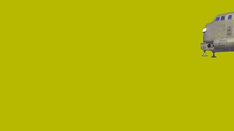 SHUTTLE BUS FLYING PAST BACK VIEW GREEN SCREEN Video stock 74208424