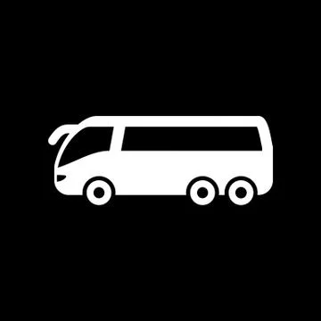 Shuttle bus icon simple flat vector illustration Stock Illustration