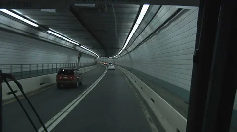 SHUTTLE BUS TUNNEL 5 Video stock 37170032