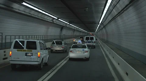 SHUTTLE BUS TUNNEL 6 Stock Footage 37170193