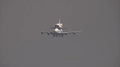 Shuttle Endeavour Los Angeles Stock Footage 40664080
