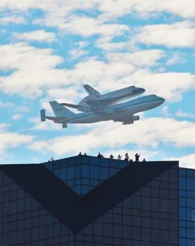 Shuttle Flyover 写真素材