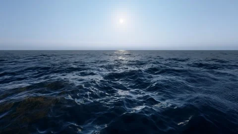 Shuttle forward on the rolling sea surface Stock Footage 318566222