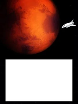 Shuttle In The Sky  With Blank Sign Stock Illustration