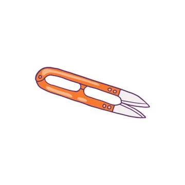 Shuttle tool for hand weaving sketch cartoon vector illustration isolated. Stock Illustration