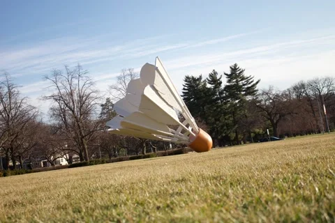 Shuttlecock Art Installation Stock Footage 161333062