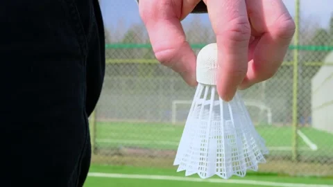 Shuttlecock for badminton Stock Footage 153582681