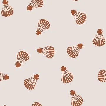 Shuttlecock badminton glyph seamless pattern Illustrazione stock