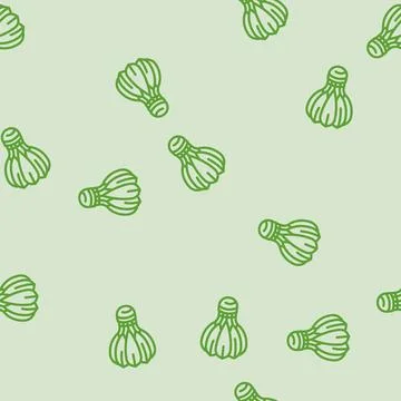 Shuttlecock badminton line vector seamless pattern Illustrazione stock