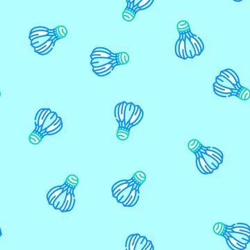 Shuttlecock badminton vector seamless pattern Illustrazione stock