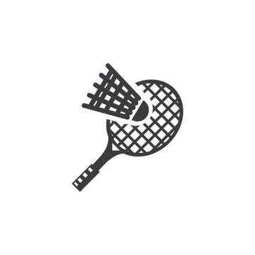Shuttlecock Being Hit By Racket Illustrazione stock