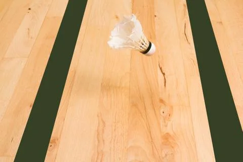 Shuttlecock between the lines Foto stock