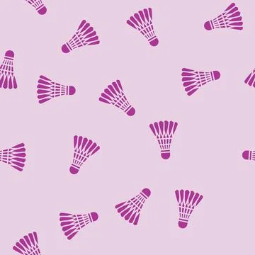 Shuttlecock game glyph seamless pattern Illustrazione stock
