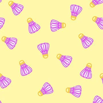 Shuttlecock game vector seamless pattern Illustrazione stock