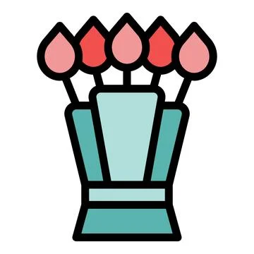 Shuttlecock icon showing five goose feathers and cork base for badminton spor Stock Illustration