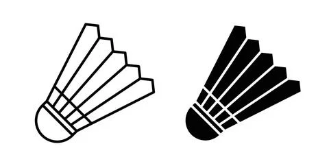 Shuttlecock icon vector art Illustrations Stock Illustration