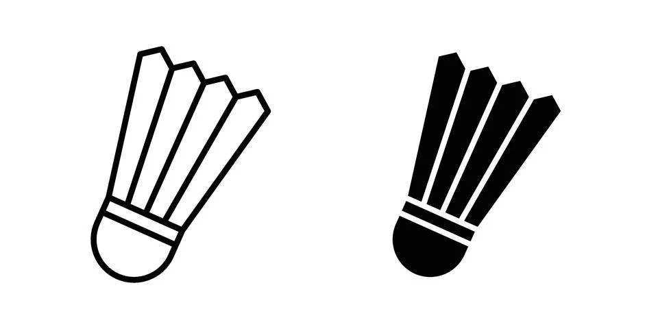 Shuttlecock icon vector design illustrations Stock Illustration
