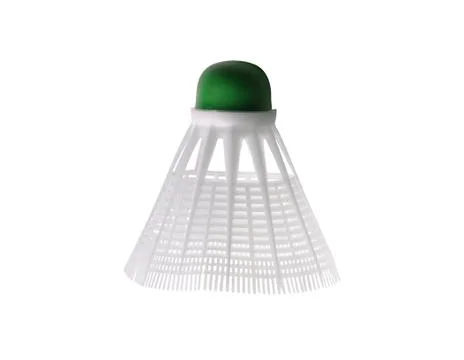 Shuttlecock isolated on the white background Stock Photos